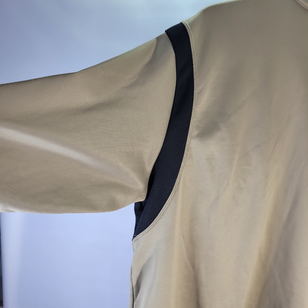 Mens Nike Golf Therma Fit Pullover 1/2 zip Tan/Black Size Large - Picture 5 of 6